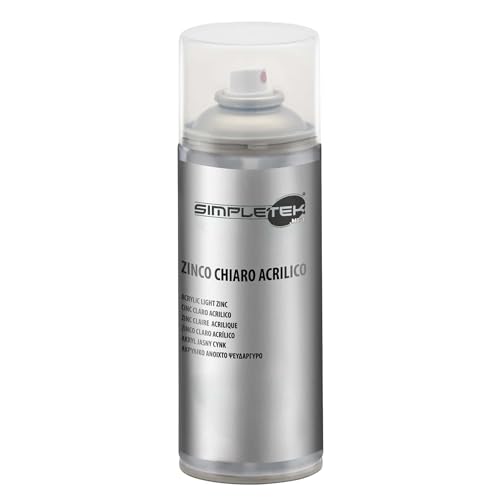 SIMPLETEK - Spraydose Zinklack hell Acryl kalt für Galvanik Metall schützt vor Oxidation 400 ml (1 Stück) von SIMPLETEK