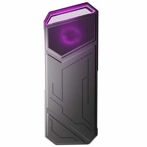 SIMPLETEK Tragbares Solid-State-Laufwerk mit 512 GB mit RGB-Lichtern, USB 3.2 Typ-C-Schnittstelle, Typ-C-Kabel im Lieferumfang enthalten von SIMPLETEK