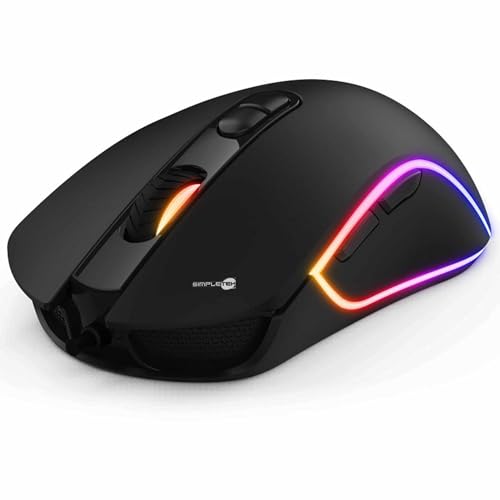 SIMPLETEK - USB-Gaming-Maus und Mauspad | optischer Sensor - bis zu 3600 DPI | Dynamisches RGB | Plug and Play SIMPLETEK - USB-Gaming-Maus und Mauspad | optischer Sensor - bis zu 3600 DPI | Dynamisches RGB | Plug and Play von SIMPLETEK