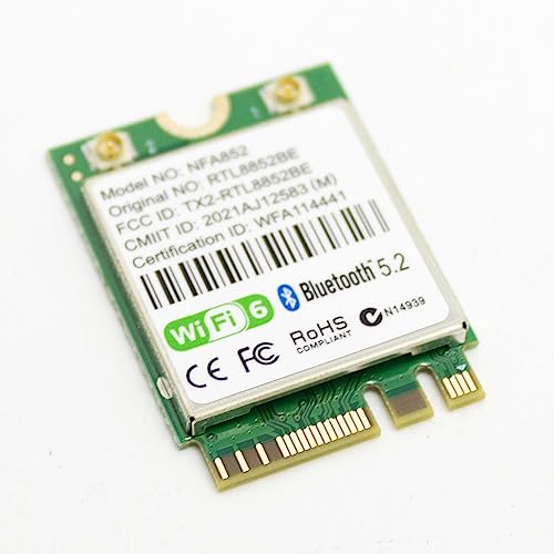 Simpletek WLAN-Netzwerkkarte 6 M.2 mit Bluetooth 5.2 für Computer Notebook All In One | NFA852 RTL8852BE Simpletek WLAN-Netzwerkkarte 6 M.2 mit Bluetooth 5.2 für Computer Notebook All In One | NFA852 RTL8852BE von SIMPLETEK