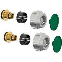 Flamco Klemmverschraubung-Set A3 20x2,25mm x g 3/4' Innengewinde Eurokonus Messing vernickelt von SIMPLEX