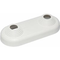 Simplex - pvc Doppelrosette Wandrosette Kunststoff weiß für Rohre Ø10-22mm Achsabstand 50mm F44214 von SIMPLEX