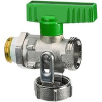 SIMPLEX KFE-Kugelhahn 1/2'' Durchgangsform für Trinkwasser (DVGW) - selbstd. - PN16 - vernickelt von SIMPLEX