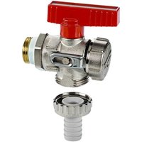 SIMPLEX KFE-Kugelhahn 1/2'' Eckform für Heizung - selbstdichtend - PN16 - vernickelt - Schwermodell von SIMPLEX