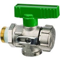 SIMPLEX KFE-Kugelhahn 1/2'' Eckform für Trinkwasser (DVGW) - selbstdichtend - PN16 - vernickelt von SIMPLEX
