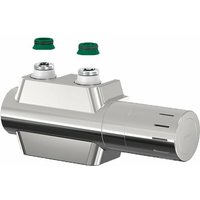 Simplex - Hahnblock Multiblock Set Eck & Durchgang verchromt Thermostatkopf F12161 von SIMPLEX