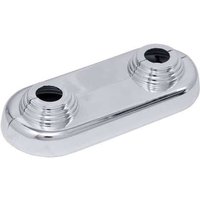 Simplex - pvc Doppelrosette Wandrosette Kunststoff chrom für Rohre Ø10-22mm Achsabstand 50mm F44234 von SIMPLEX