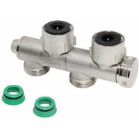 Varicon U2 Hahnblock Eck/Durchgang verdrehbar entleerbar mit Eurokonus 3/4" ag F10027 - Simplex von SIMPLEX