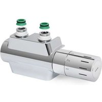 Simplex - Variodesign chrom Einrohrventilhahnblock-Set mit Bypass Durchgang/Eck li/re umbaubar F12165 von SIMPLEX