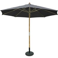 Simpo Lifestyle - 3m Holz Sonnenschirme Dunkelgrau von SIMPO LIFESTYLE