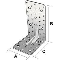 Großer verstärkter Winkel simpson - A95xB170xC113 - St.3 mm - E20/3 von SIMPSON STRONG TIE