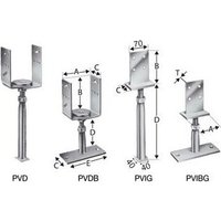 Simpson PVDB120G Stützenfüße Vario von SIMPSON STRONG TIE