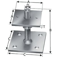 Simpson Strong-Tie Stützenfuß 105x70x8,0mm sta st.verz.z.Schr - PPB70G von SIMPSON STRONG TIE