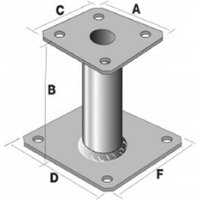 Pfostenfuß 'fertig zum Befestigen' kit fix ppa 100x150mm - Dicke 4mm von FINISH