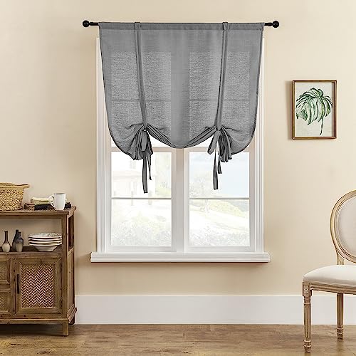 SIMPVALE 1 Stück Raffrollo Tüll Raffgardinen mit Stangentasche Leinenweben lichtdurchlässig Voile Vorhang für Wohnzimmer Schlafzimmer Balkon Küche Badezimmer, Grau, 80x120cm SIMPVALE 1 Stück Raffrollo Tüll Raffgardinen mit Stangentasche Leinenweben lichtdurchlässig Voile Vorhang für Wohnzimmer Schlafzimmer Balkon Küche Badezimmer, Grau, 80x120cm von SIMPVALE
