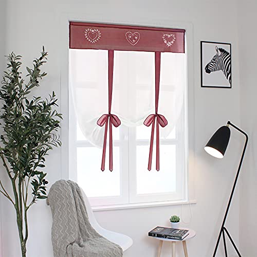 SIMPVALE 1 Stück Raffrollo Vorhang – Stickerei Raffrollo Schatten – Durchsichtige Vorhänge Tüll Panels Fenster Abdeckung für Schlafzimmer, Arbeitszimmer, Küche, weinrot, Width 60cm / Height 120cm SIMPVALE 1 Stück Raffrollo Vorhang – Stickerei Raffrollo Schatten – Durchsichtige Vorhänge Tüll Panels Fenster Abdeckung für Schlafzimmer, Arbeitszimmer, Küche, weinrot, Width 60cm / Height 120cm von SIMPVALE