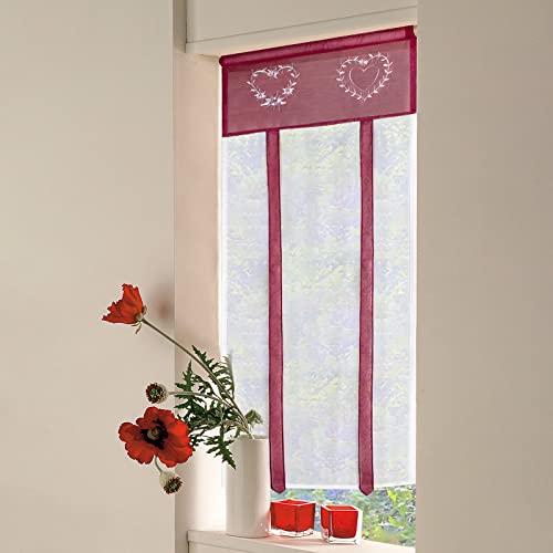 SIMPVALE 1 Stück Raffrollo Vorhang – Stickerei Raffrollo Schatten – Durchsichtige Vorhänge Tüll Panels Fenster Abdeckung für Schlafzimmer, Badezimmer, Küche, weinrot, Width 45cm / Height 90cm SIMPVALE 1 Stück Raffrollo Vorhang – Stickerei Raffrollo Schatten – Durchsichtige Vorhänge Tüll Panels Fenster Abdeckung für Schlafzimmer, Badezimmer, Küche, weinrot, Width 45cm / Height 90cm von SIMPVALE