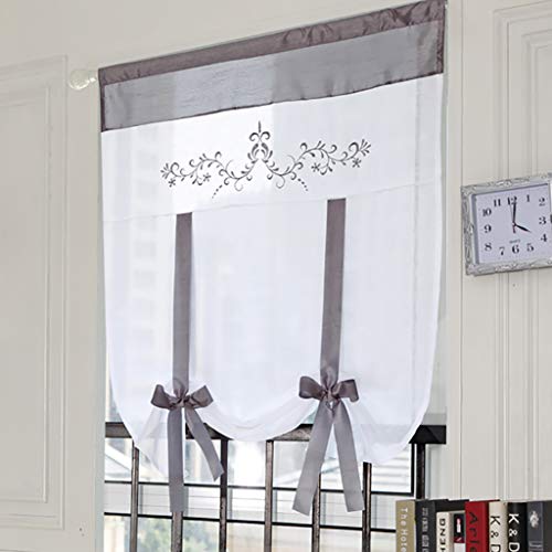 SIMPVALE 1 Stück Raffrollos Vorhang Voile Gardinen Fensterdekoration für Schlafzimmer Badezimmer Balkon Küche, 60x120cm, Grün von SIMPVALE