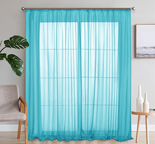SIMPVALE 2er Set Gardinen Vorhang Schlafzimmer Transparent Vorhänge mit Schienenhaken für Wohnzimmer, Himmelblau, BxH 140x145cm SIMPVALE 2er Set Gardinen Vorhang Schlafzimmer Transparent Vorhänge mit Schienenhaken für Wohnzimmer, Himmelblau, BxH 140x145cm von SIMPVALE