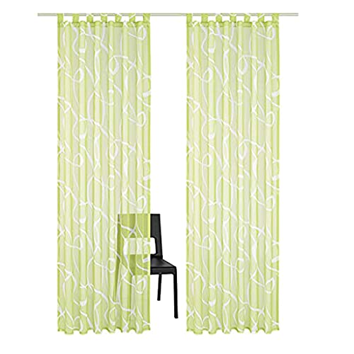 SIMPVALE 2er Set Vorhang mit Schlaufen Klassischer Druck Voile Transparent Vorhänge für Gardinen Schlafzimmer Wohnzimmer Balkon, Grün, 140x145 cm SIMPVALE 2er Set Vorhang mit Schlaufen Klassischer Druck Voile Transparent Vorhänge für Gardinen Schlafzimmer Wohnzimmer Balkon, Grün, 140x145 cm von SIMPVALE