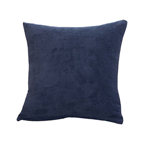 SIMPVALE Cord bequemer Kissenbezüge Home Decor Stuhl Kissen, Baumwolle, blau, 55_x_55_cm von SIMPVALE