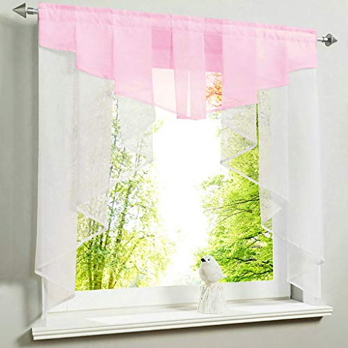 SIMPVALE Umschlagstil Vorhänge Hohe Dichte Terry Garn Vorhänge Transparente Platten (Rosa, Breite 80cm / Höhe 80cm) von SIMPVALE