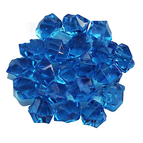 Acrylsteine Gems,Simuer Glitzersteine Deko Glitzernde Strasssteine Acryl Kristall Steine Eis Diamanten für Hochzeit Tisch Vasen Deko Kindergeburtstag Edelsteine Schatz Piratenparty Blau 300g von SIMUER