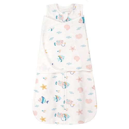 SIMYJOY Baby Schlafsäcke Neugeborene,Pucksack Baby Wearable Wickeldecke & Swaddle Transition,3-Fach Verstellbarer Babyschlafsack mit 100% Baumwolle,Ozean SIMYJOY Baby Schlafsäcke Neugeborene,Pucksack Baby Wearable Wickeldecke & Swaddle Transition,3-Fach Verstellbarer Babyschlafsack mit 100% Baumwolle,Ozean von SIMYJOY