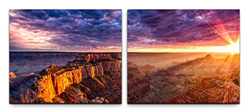 SIN-US 74 Grand Canyon Bild Leinwand fertig auf Rahmen 2 Bilder a 50x60cm von SIN-US 74