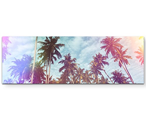 SIN-US 74 Palmen mit nostalgischen Lichteffekten - Panoramabild auf Leinwand in 120x40cm SIN-US 74 Palmen mit nostalgischen Lichteffekten - Panoramabild auf Leinwand in 120x40cm von SIN-US 74