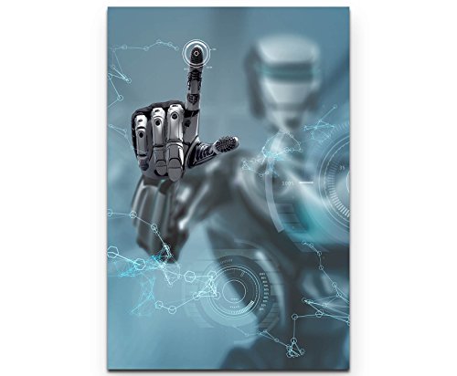 SIN-US 74 Roboter – Virtueller Bildschirm - Poster gerollt 90x60cm von SIN-US 74