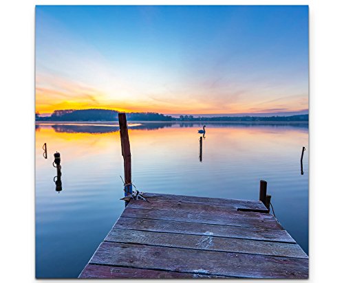 SIN-US 74 Sonnenaufgang am See – Polen Fotoleinwand quadratisch 90x90cm SIN-US 74 Sonnenaufgang am See – Polen Fotoleinwand quadratisch 90x90cm von SIN-US 74