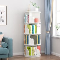 Drehbares Bücherregal Standregal Drehregal Weiß Drehbar Hohes Bücherregal Aufbewahrungs-Display Regal Boden Stehend Regale für Haus Wohnzimmer Studie Drehbares Bücherregal Standregal Drehregal Weiß Drehbar Hohes Bücherregal Aufbewahrungs-Display Regal Boden Stehend Regale für Haus Wohnzimmer Studie von SINBINTA