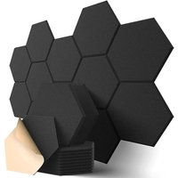 12 Stück Akustik Panel,30x26x0.9cm Hexagon Akustik Absorber Schallschutzplatten Akustikpaneele Wand für Tonstudio, Büro,Studio und Wanddekoration 12 Stück Akustik Panel,30x26x0.9cm Hexagon Akustik Absorber Schallschutzplatten Akustikpaneele Wand für Tonstudio, Büro,Studio und Wanddekoration von SINBINTA