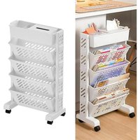 Sinbinta - Beweglicher Bücherregalwagen Drehbarer Abnehmbarer Multifunktionaler Rollwagen aus Kunststoff Schreibtisch Bücherregal Schreibtisch Sinbinta - Beweglicher Bücherregalwagen Drehbarer Abnehmbarer Multifunktionaler Rollwagen aus Kunststoff Schreibtisch Bücherregal Schreibtisch von SINBINTA
