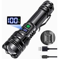 Sinbinta - Taschenlampe led Aufladbar Extrem Hell, 1500 Lumen Zoombare 5 Lichtmodi Mini led Taschenlampe Camping usb Aufladbar Taktische Sinbinta - Taschenlampe led Aufladbar Extrem Hell, 1500 Lumen Zoombare 5 Lichtmodi Mini led Taschenlampe Camping usb Aufladbar Taktische von SINBINTA
