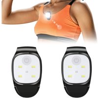 Led Clip Lampe, Lauflicht led Stirnlampe Wiederaufladbar Wasserdicht Kopflampe Kleinstirnlampe Brustlampe Sicherheitslicht Laufzubehör für Joggen von SINBINTA