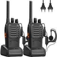 Walkie Talkie 16 Kanäle Wiederaufladbares Walkie Talkie 1500mAh, Professionelle PMR-Funkgeräte Reichweite 3-5 km, für Baustellen, Wandern, Sicherheit von SINBINTA