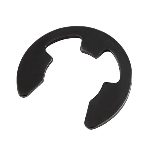 1–100 Stück M1.2 M1.5 M2 M2.5 M3 M3.5 M4 – M24 Schwarz/vernickelter Wellenaußenhaltering E-Clip Sicherungsring(Black,M10-10pcs) von SINEKY