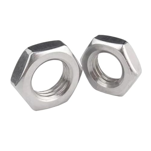 1-20 Stück dünne Sechskantmuttern Feingewinde Feinmuttern 304 Edelstahl M6 M8 M10 M12 M14 M16 M18 M20 Bolzenschraube Sechskantmutter(M12x1.5 (4pcs)) von SINEKY