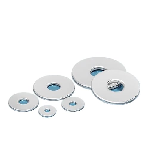 1-20Pcs M4 M5 M6 M8 M10 M12 M14 M16 M18 M20 M22 M24 M33 M36 304 Edelstahldichtung Ultradünne flache Unterlegscheibe Verdickte Ebene(M4x12x0.5mm-30pcs) von SINEKY