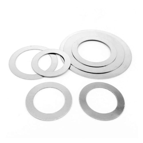 10/50pcs 304 Stainless Steel Ultra Thin Flat Washer Ultrathin Adjust Gasket Precision Shim M2 M3 M4 M5 M6 M7 M8 M9 M10 M12 to M40 (Size : 50pcs M4x8xThick, Color : Thick 0.1mm) von SINEKY