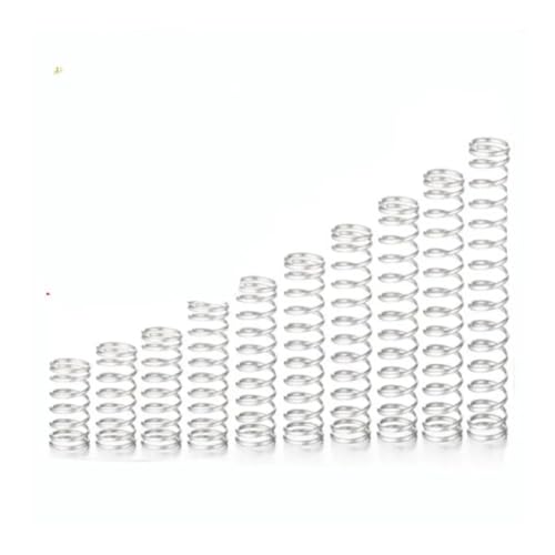 10–20 Stück 0,5 mm kleine Druckfeder aus Edelstahl, Außendurchmesser 3 mm/4 mm/5 mm/6 mm/7 mm/8 mm/9 mm/10 mm/12 mm, Länge 5 mm bis 50 mm(45mm,9MM 10PCS_0.5MM) von SINEKY