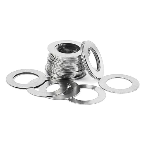 10~50 Stück Dicke 0,5/0,8/1 mm Edelstahl-Unterlegscheibe Dünne Dichtung Einstelldichtung M3 M4 M5 M6 M8 M10 M12 M14 M16 M20(5x9x0.5-20pcs) von SINEKY