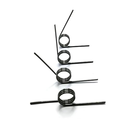 10 Stück Drahtdurchmesser 1,4 mm 3/6/9 Spulen Federstahl V-Feder Torsion Winzige Torsionsfedern Haarnadelfeder 180/120/90/60 Grad(180 Dregees,6LAPS_7MM) von SINEKY