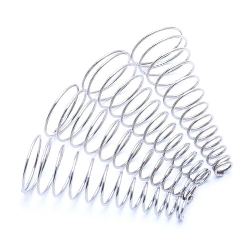 10 Stück Edelstahl-Metall-OEM-Druckfederspule, konischer Turm, konische Feder(10pcs 0.5 * 4.5-8 * 11mm) von SINEKY
