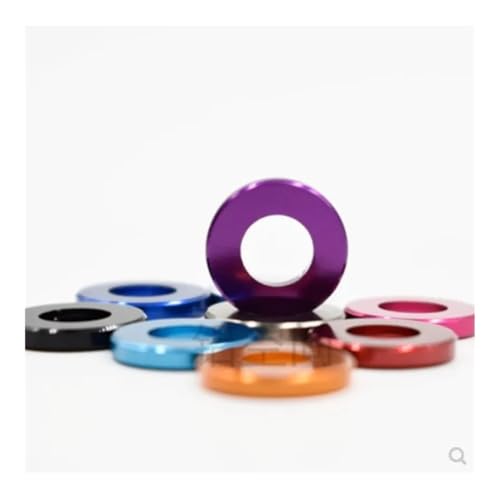 10 Teile/los M3 M4 M5 M6 M8 M10 Eloxiert Corlorful Aluminium Flache Dichtung scheibe für RC teil(M3X6X3 10PCS,Purple) von SINEKY