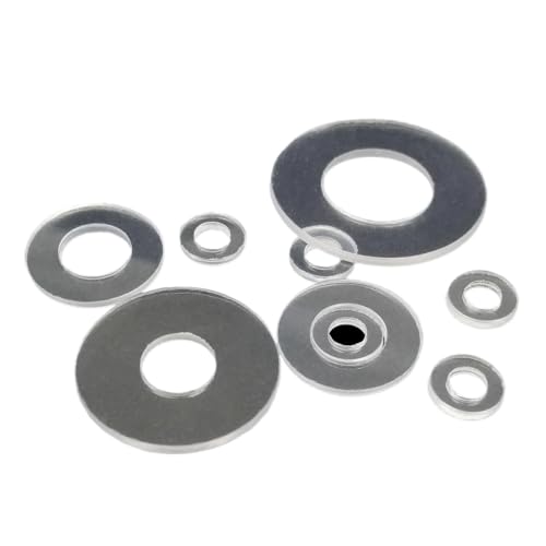 100 Stücke Weich-/Hartplastik PVC Transparent Isolierende Plain Dichtungsring Spacer Flache Unterlegscheibe M1.6 M2 M2.5 M3 M4 M5 M6 M8 M10 M12(Hard,M3x8x1mm) von SINEKY