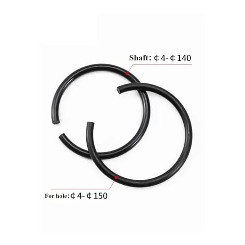 2-100 Stück Schwarzes Loch Stahldraht Sicherungsring Wellenanschlagring M4M5M6M7M8 ~ M150(M50-(10pcs)) von SINEKY