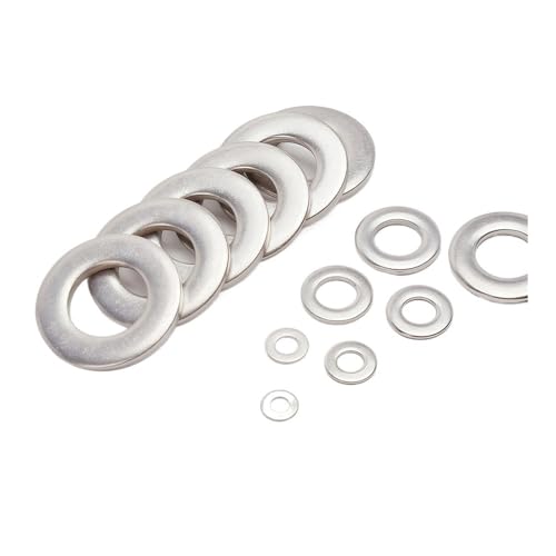 3-200 Stück 304 Edelstahl-Unterlegscheibe M1.6 M1.6 M2 M2.5 M3 M3.5 M4 M5 M6 M8 M10 M12 M14 M16 M18 M20 M22 M24 Flachdichtung(M10 (20pcs)) von SINEKY